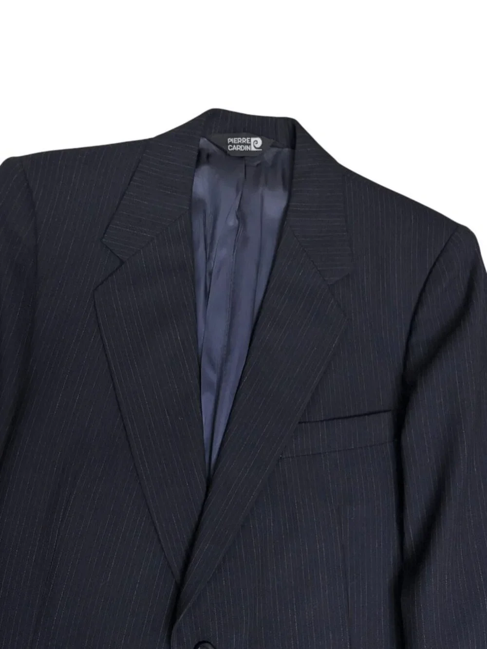 PIERRE CARDIN Vintage WOOL SUIT Blue Luxury Blazer Dress Pants Business Mens 40R
